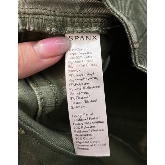 Spanx Soft Sage Stretch‎ Twill Cropped Wide Leg Women's Pants Size XL Petite - Picture 3 of 6